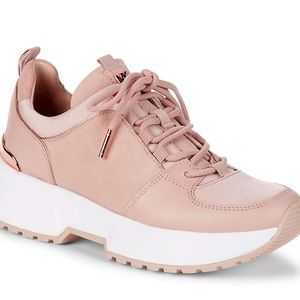 Michael Kors cosmo metallic, leather and suede sneakers